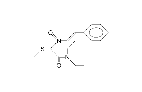 N,N-Diethyl-2-((2-phenylethenyl)-imino)-2-(methylthio)-acetamide-N-oxide