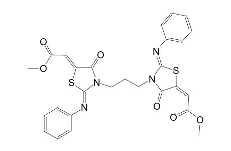 (2Z,2'E)-dimethyl-2,2'-[(2Z,2'Z)-3,3'-(propane-1,3-diyl)bis-(4-oxo-2-phenylimino)thiazolidin-3-yl-5-ylidene)] diacetate