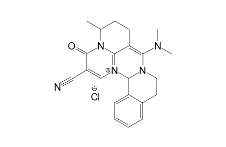 2-CYANO-7-DIMETHYLAMINO-4,5,6,8,9,13B-HEXAHYDRO-4-METHYL-3-OXOISOQUINOLO-[1,2-B]-2,6A-DIAZA-3A-AZONIAPHENALENE;CHLORIDE