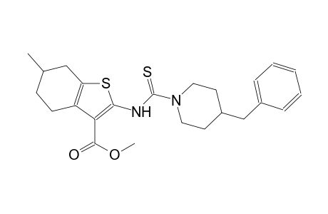 methyl 2-{[(4-benzyl-1-piperidinyl)carbothioyl]amino}-6-methyl-4,5,6,7-tetrahydro-1-benzothiophene-3-carboxylate