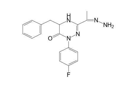 5-Benzyl-1-(4-fluorophenyl)-3-(1-hydrazonoethyl)-4,5-dihydro-1H-[1,2,4]triazin-6-one