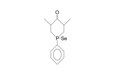 1-EQU-PHENYL-1-AX-SELENYL-3,5-DIMETHYL-4-PHOSPHORINANONE