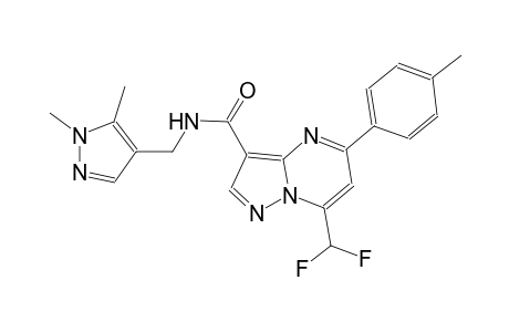 7-(difluoromethyl)-N-[(1,5-dimethyl-1H-pyrazol-4-yl)methyl]-5-(4-methylphenyl)pyrazolo[1,5-a]pyrimidine-3-carboxamide