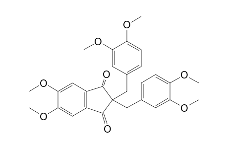 2,2-bis[(3,4-dimethoxyphenyl)methyl]-5,6-dimethoxy-indane-1,3-dione