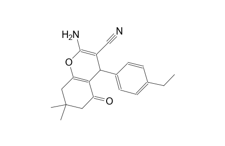 2-amino-4-(4-ethylphenyl)-7,7-dimethyl-5-oxo-5,6,7,8-tetrahydro-4H-chromene-3-carbonitrile