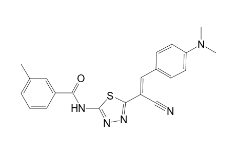 N-(5-{(E)-1-cyano-2-[4-(dimethylamino)phenyl]ethenyl}-1,3,4-thiadiazol-2-yl)-3-methylbenzamide