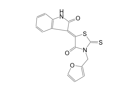(3Z)-3-[3-(2-furylmethyl)-4-oxo-2-thioxo-1,3-thiazolidin-5-ylidene]-1,3-dihydro-2H-indol-2-one