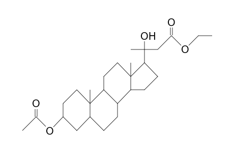 3b-Acetoxy-20R-hydroxy-23-nor-5b-cholan-24-oic acid, ethyl ester
