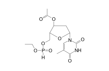 3'-Acetylthymidine-5'-ethylphosphite (diastereomer mixture)