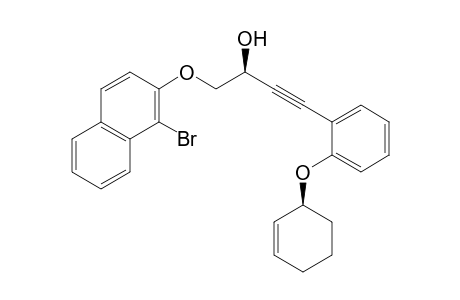 (2S)-1-[(1-bromo-2-naphthyl)oxy]-4-[2-[(1S)-cyclohex-2-en-1-yl]oxyphenyl]but-3-yn-2-ol