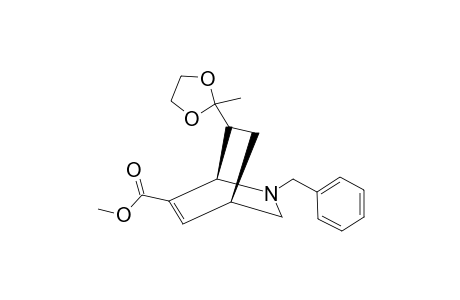 2-BENZYL-6-CARBOMETHOXY-7-ENDO-[1,1-(ETHYLENEDIOXY)-ETHYL]-ISOQUINUCLIDENE