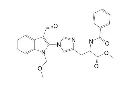 N(.alpha.)-Benzoyl-N(.tal.(3-formyl-1-methoxymethylindol-2-yl)histidine methyl ester