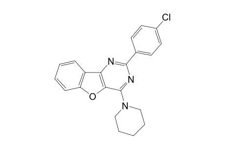2-(4-Chlorophenyl)-4-(1-piperidinyl)[1]benzofuro[3,2-d]pyrimidine