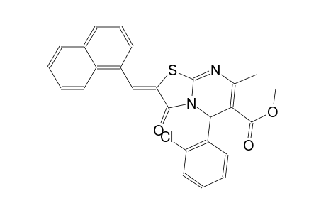 methyl (2Z)-5-(2-chlorophenyl)-7-methyl-2-(1-naphthylmethylene)-3-oxo-2,3-dihydro-5H-[1,3]thiazolo[3,2-a]pyrimidine-6-carboxylate