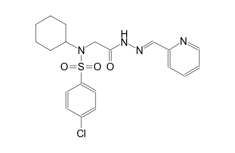 4-chloro-N-cyclohexyl-N-{2-oxo-2-[(2E)-2-(2-pyridinylmethylene)hydrazino]ethyl}benzenesulfonamide