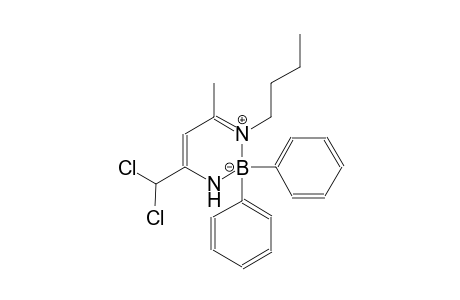 1-butyl-4-(dichloromethyl)-6-methyl-2,2-diphenyl-2,3-dihydro-1,3,2-diazaborinin-1-ium-2-uide