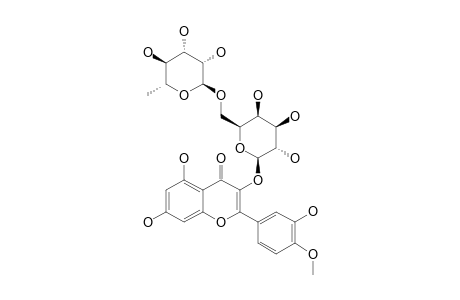 TAMARIXETIN-3-ROBINOBIOSIDE;TAMARIXETIN-3-O-ALPHA-L-RHAMNOPYRANOSYL-(1->6)-BETA-D-GALACTOPYRANOSIDE