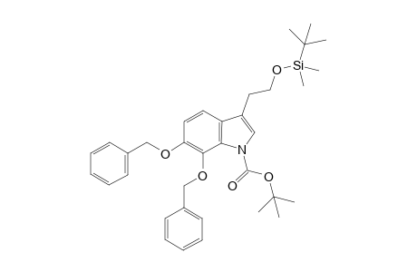 6,7-Bis(benzyloxy)-1-(tert-butyloxycarbonyl)-3-[2-(tert-butyl-dimethylsilyloxy)ethyl]indole