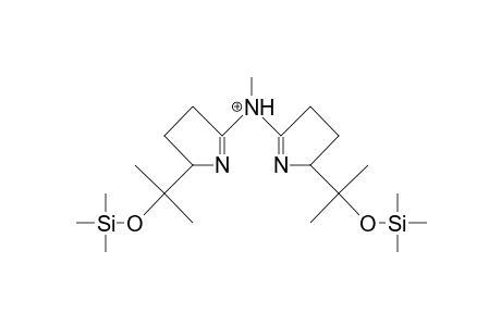 <S,S>-Bis(2-<methyl-trimethylsilyloxy-ethyl>-3,4-dihydro-2H-pyrrol-5-yl)-methylammonium cation