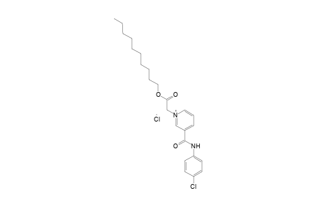 1-(carboxymethyl)-3-[(p-chlorophenyl)carbamoyl]pyridinium chloride, decyl ester