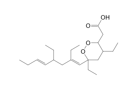 4,6-Diethyl-6-(2,4-diethylocta-1,5-dienyl)-1,2-dioxacyclohexane-3-acetic acid