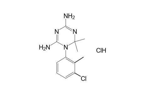 1-(3-chloro-o-tolyl)-4,6-diamino-1,2-dihydro-2,2-dimethyl-s-triazine, monohydrochloride