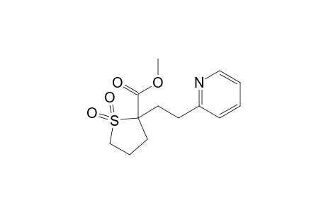 2-[2-(2-pyridyl)ethyl]tetrahydro-2-thiophenecarboxylic acid, methyl ester, 1,1-dioxide