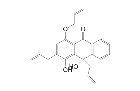 (+/-)-4,10-DIHYDROXY-3,10-BIS-(PROP-2'-ENYL)-1-(2'''-PROP-2'''-ENYL)-ANTHRACEN-9(10H)-ONE