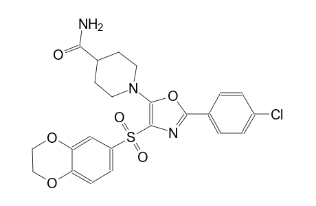 4-piperidinecarboxamide, 1-[2-(4-chlorophenyl)-4-[(2,3-dihydro-1,4-benzodioxin-6-yl)sulfonyl]-5-oxazolyl]-