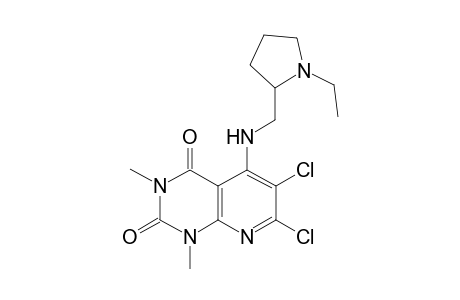 Pyrido[2,3-d]pyrimidine-2,4(1H,3H)-dione, 6,7-dichloro-5-[(1-ethylpyrrolidin-2-yl)methylamino]-1,3-dimethyl-