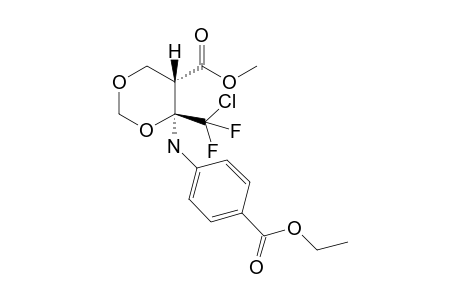 (4S,5S)-4-(4-carbethoxyanilino)-4-[chloro(difluoro)methyl]-1,3-dioxane-5-carboxylic acid methyl ester