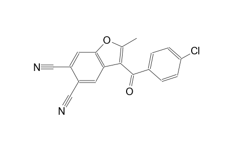 5,6-benzofurandicarbonitrile, 3-(4-chlorobenzoyl)-2-methyl-