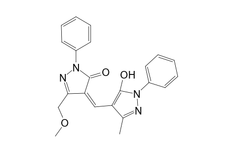 3H-pyrazol-3-one, 2,4-dihydro-4-[(5-hydroxy-3-methyl-1-phenyl-1H-pyrazol-4-yl)methylene]-5-(methoxymethyl)-2-phenyl-, (4Z)-