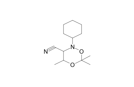 4-Cyclohexyl-2,2,6-trimethyl-[1,3,4]dioxazinane-5-carbonitrile