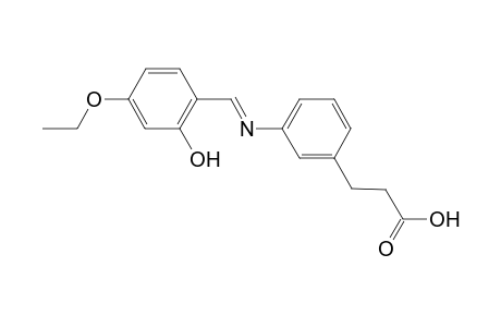 benzenepropanoic acid, 3-[[(E)-(4-ethoxy-2-hydroxyphenyl)methylidene]amino]-
