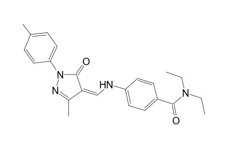 N,N-diethyl-4-({(Z)-[3-methyl-1-(4-methylphenyl)-5-oxo-1,5-dihydro-4H-pyrazol-4-ylidene]methyl}amino)benzamide