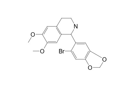 1-(6-Bromo-1,3-benzodioxol-5-yl)-6,7-dimethoxy-1,2,3,4-tetrahydroisoquinoline