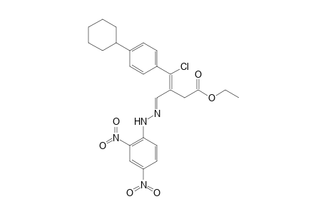 (E)-4-chloro-4-(4-cyclohexylphenyl)-3-[(E)-[(2,4-dinitrophenyl)hydrazinylidene]methyl]-3-butenoic acid ethyl ester