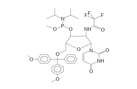 5'-o-Dimethoxytrityl-2'-trifluoroacetamido-2'-deoxyuridine-3'-methyl(diisopropylamido)phosphite