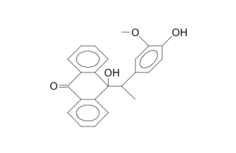 10-(.alpha.-Methyl-4'-hydroxy-3'-methoxyphenylmethyl)-oxanthrone