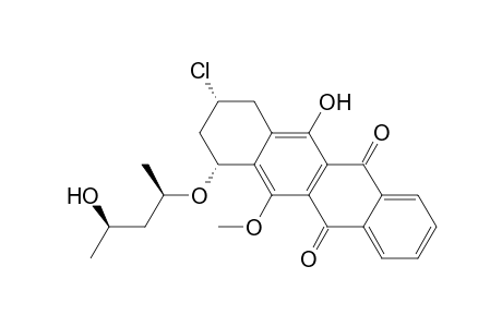 [7R-(7a,9a)]-9-chloro-11-hydroxy-7-[(1'R,3'R)-3'-hydroxy-1'-methylbutoxy]-6-methoxy-7,8,9,10-tetrahydronaphthacene-5,12-dione