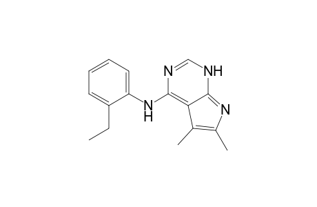 N-PHENYL-2'-ETHYL-5,6-DIMETHYL-7H-PYRROLO-[2,3-D]-PYRIMIDINE-4-AMINE