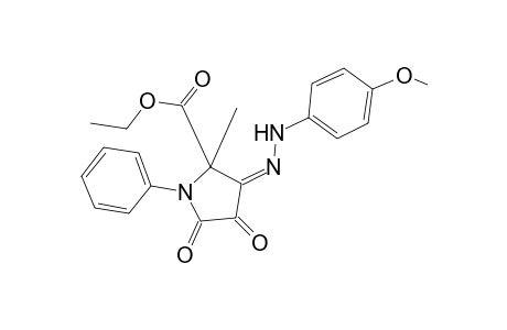 ethyl (3E)-3-[(4-methoxyphenyl)hydrazono]-2-methyl-4,5-dioxo-1-phenyl-2-pyrrolidinecarboxylate