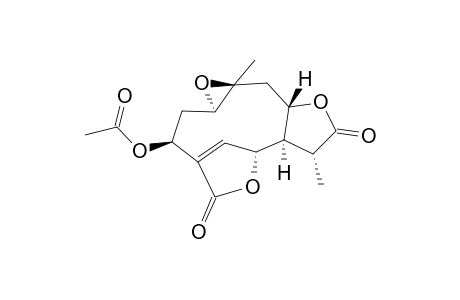 3.beta.-Acetoxy-1,10-epoxy-4-germacrene-12,8 : 15,6-diolide