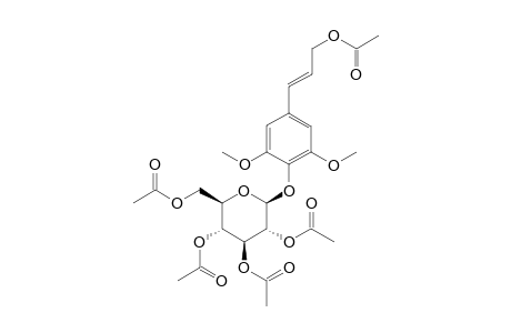 SYRINGIN-PENTAACETATE;1-ACETOXY-3-(3,5-DIMETHOXY)-4-O-(2,3,4,6-TETRAACETYL-BETA-D-GLUCOPYRANOSYLPHENYL)-2-PROPENE