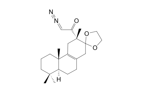 (Z)-1-[(3'R,4'bS,8'aS)-3',4'b,8',8'-tetramethylspiro[1,3-dioxolane-2,2'-1,4,5,6,7,8a,9,10-octahydrophenanthrene]-3'-yl]-2-diazonioethenolate