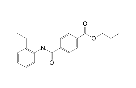 Terephthalic acid, monoamide, N-(2-ethylphenyl)-, propyl ester