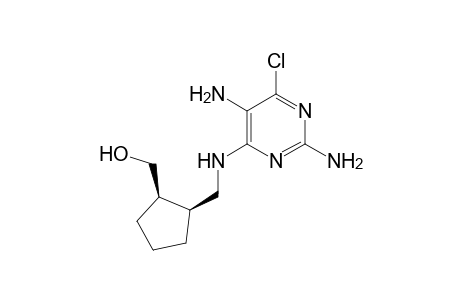 (+-)-cis-2,5-Diamino-6-chloro-4-[2-(hydroxymethyl)cyclopentylmethylamino]pyrimidine