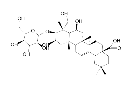 MI-GLYCOSIDE L; PROTOBASSIC ACID 3-O-beta-GLUCOPYRANOSIDE