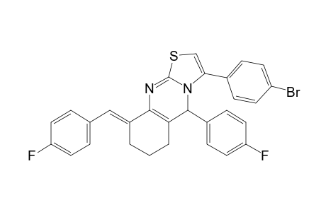 (9E)-3-(4-bromophenyl)-9-(4-fluorobenzylidene)-5-(4-fluorophenyl)-6,7,8,9-tetrahydro-5H-[1,3]thiazolo[2,3-b]quinazoline